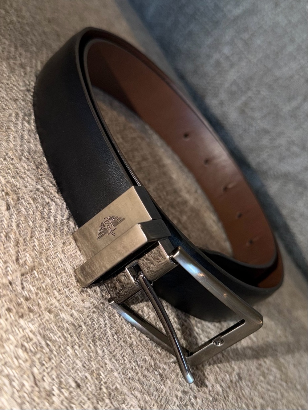 Dockers Mens Reversible Belt Black Brown M 34 36 Faux Leather Classic Business
